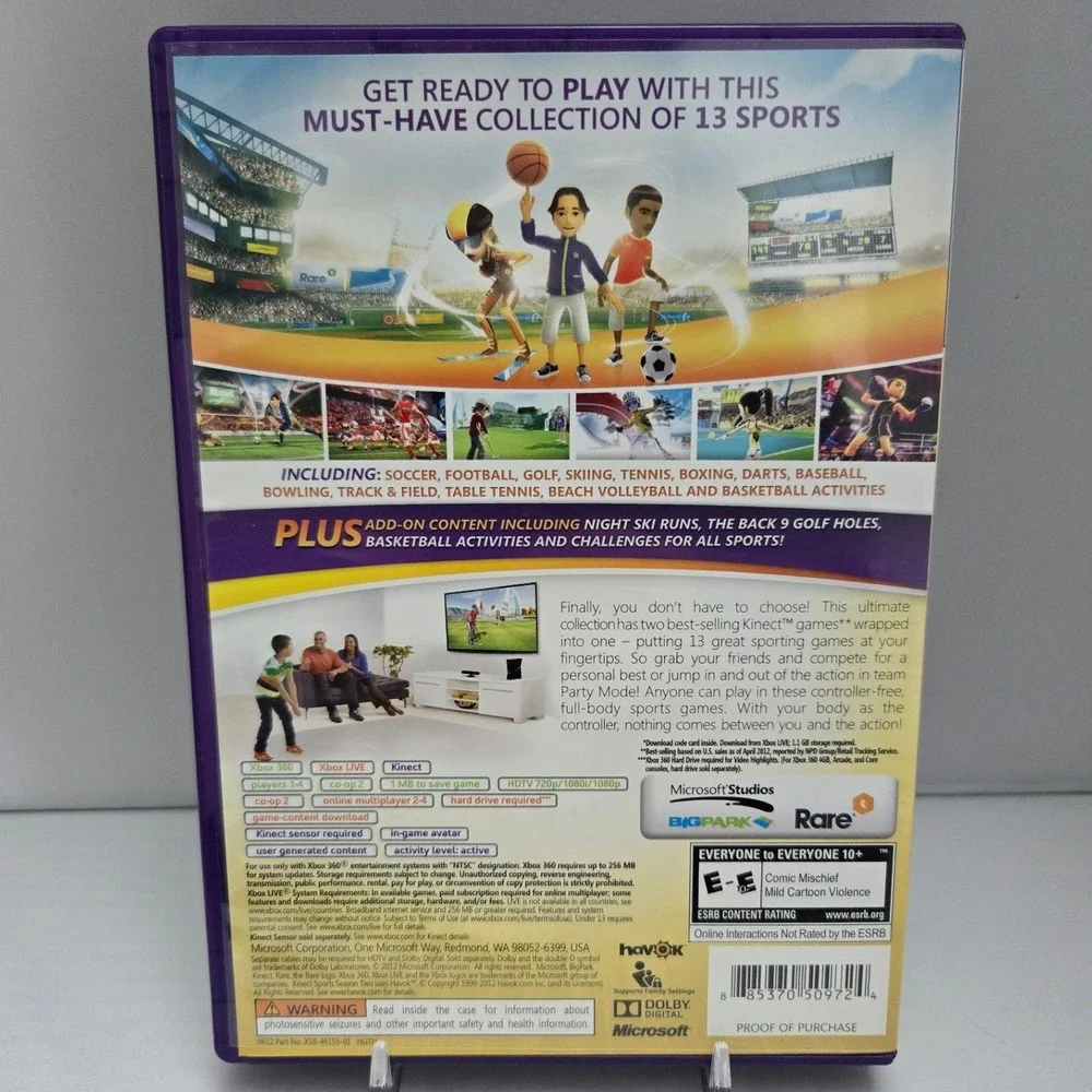 Kinect Sports Ultimate‎ Collection - Xbox 360 - Case Insert & 2 Discs Tested